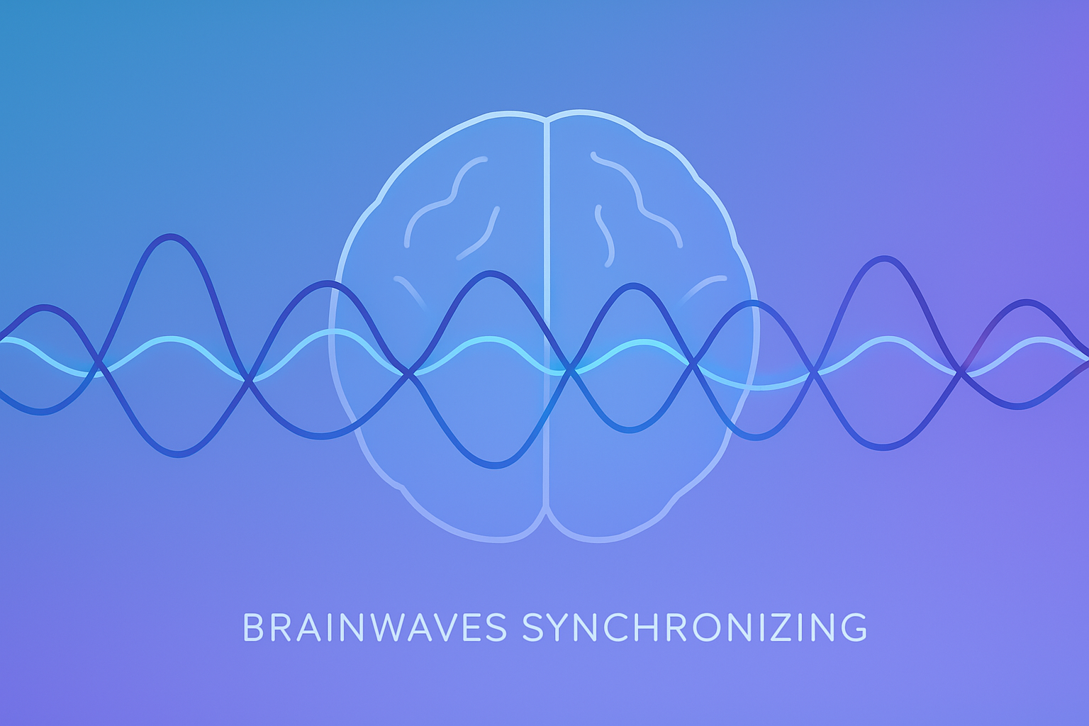 Visualizzazione scientifica delle onde cerebrali che si sincronizzano
